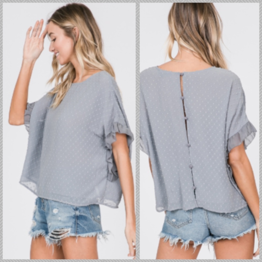 HALF DOLMAN SLEEVE SWISS DOT SOLID TOP pack of 3